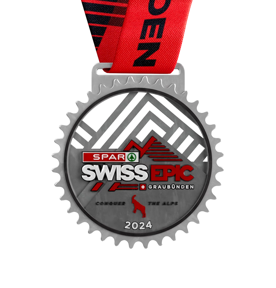 Blue sports t-shirt with Finisher logo